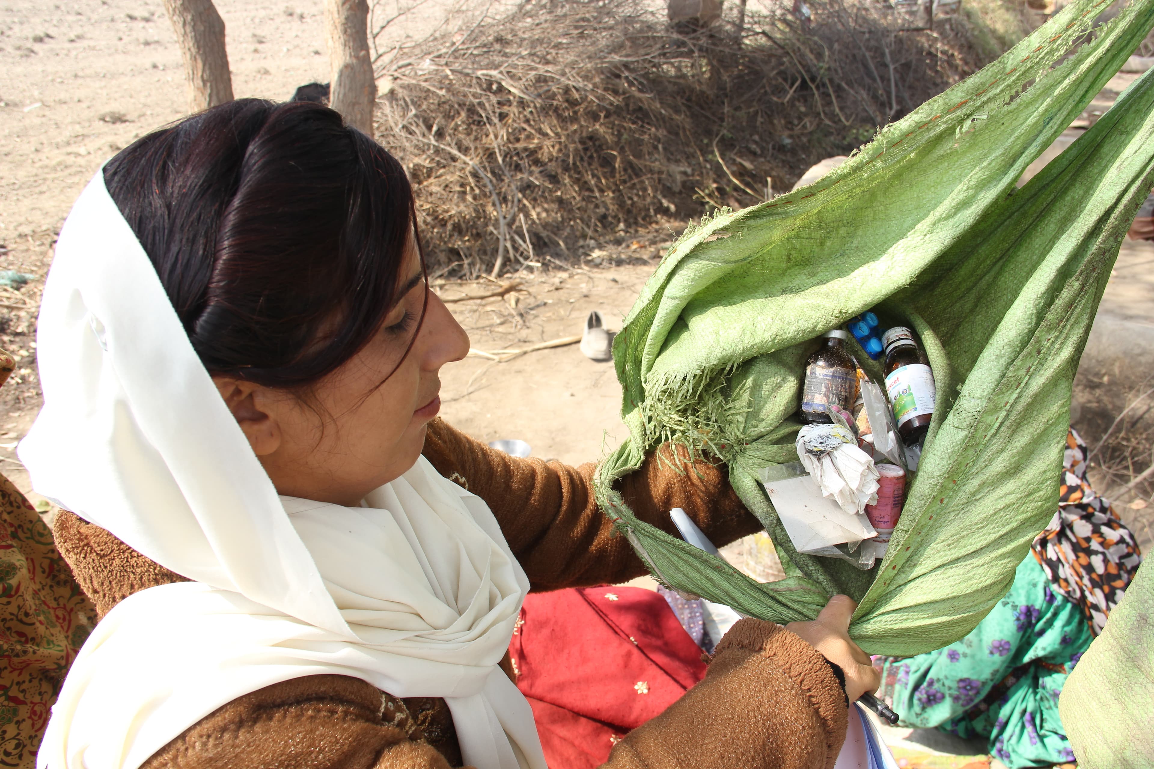 Close-up of programme materials used during a story circle session